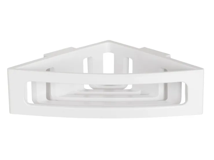 Wenko Power-Loc Eckablage Bralia Kunststoff (ABS) 35 x 8,5 x 20 cm Weiß