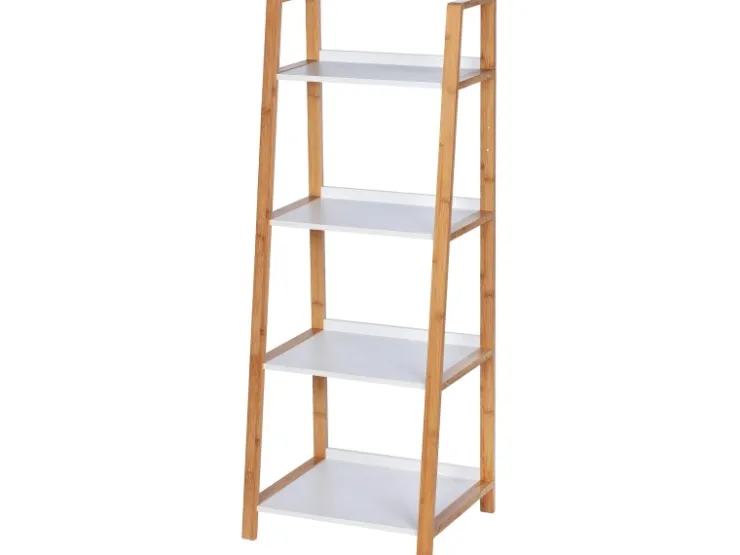 Wenko Regal Finja Bambus Braun mit 4 Etagen* Holzregale