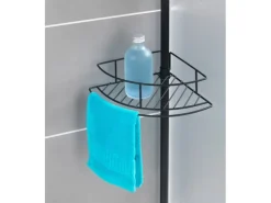 Wenko Teleskop-Duschregal Dolcedo aus Edelstahl 31 x 23 x 275 cm Schwarz-Matt* Eckregale