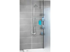 Wenko Teleskop-Duschregal Dolcedo aus Edelstahl 31 x 23 x 275 cm Schwarz-Matt* Eckregale