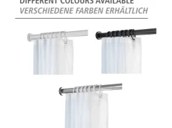 Wenko Teleskop-Duschvorhangstange Luz ausziehbar rostfrei 70 cm - 115 cm* Gardinenstangen