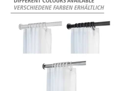 Wenko Teleskop-Duschvorhangstange Luz ausziehbar rostfrei 110 - 185 cm