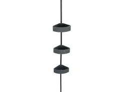 Wenko Teleskop-Eckregal Villata mit 3 Körben 28 x 20,5 x 275 cm Schwarz-Grau* Eckregale