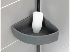 Wenko Teleskop-Eckregal Villata mit 3 Körben 28 x 20,5 x 275 cm Schwarz-Grau* Eckregale