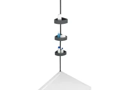 Wenko Teleskop-Eckregal Villata mit 3 Körben 28 x 20,5 x 275 cm Schwarz-Grau* Eckregale