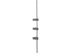 Wenko Teleskop-Eckregal Villata mit 3 Körben 28 x 20,5 x 275 cm Schwarz-Grau* Eckregale