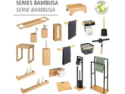 Wenko Toilettenpapierhalter mit Ablage Bambusa Bambus* Wandregale