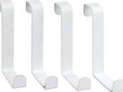 Wenko Türgarderobenhaken Weiß-matt 4er-Set