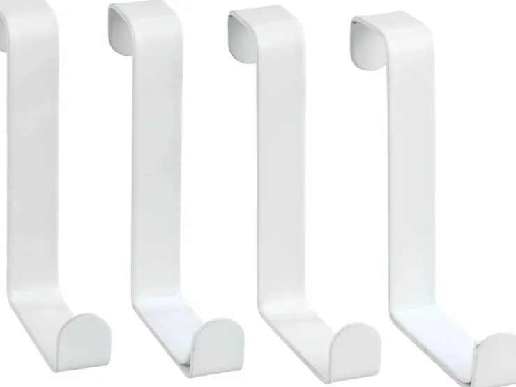 Wenko Türgarderobenhaken Weiß-matt 4er-Set