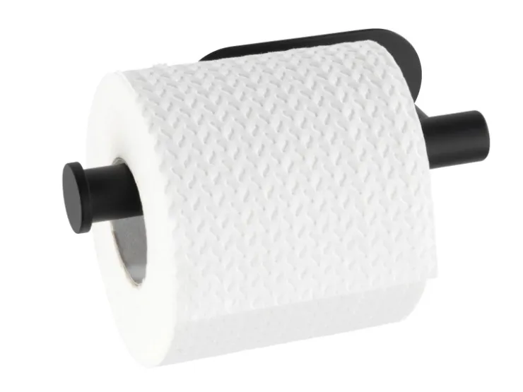 Wenko Turbo-Loc Edelstahl Toilettenpapierhalter Orea Black Matt 16 x 4.5 x 7 cm* Klebefolien