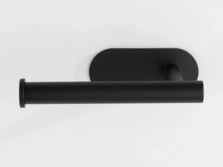 Wenko Turbo-Loc Edelstahl Toilettenpapierhalter Orea Black Matt 16 x 4.5 x 7 cm* Klebefolien