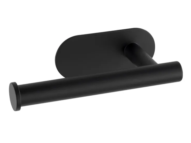 Wenko Turbo-Loc Edelstahl Toilettenpapierhalter Orea Black Matt 16 x 4.5 x 7 cm* Klebefolien
