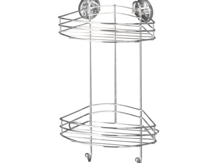Wenko Vacuum-Loc Eckregal Chrom 2 Etagen* Eckregale