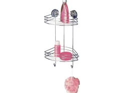 Wenko Vacuum-Loc Eckregal Chrom 2 Etagen* Eckregale