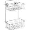 Wenko Vacuum-Loc Wandregal Bari Chrom 2 Etagen