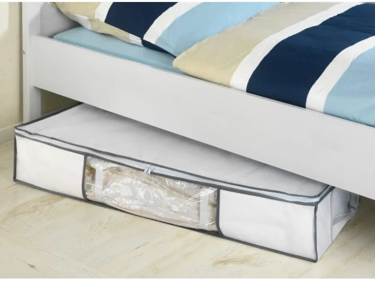 Wenko Vakuum Soft Unterbett-Box Weiß 15 cm x 105 cm x 45 cm* Bettwäsche
