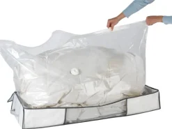 Wenko Vakuum Soft Unterbett-Box Weiß 15 cm x 105 cm x 45 cm* Bettwäsche