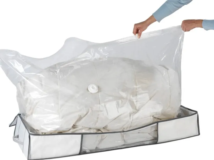 Wenko Vakuum Soft Unterbett-Box Weiß 15 cm x 105 cm x 45 cm* Bettwäsche
