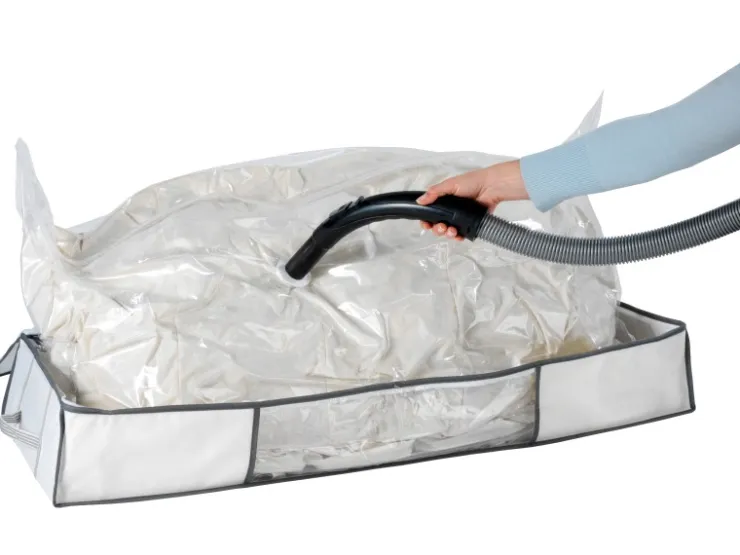 Wenko Vakuum Soft Unterbett-Box Weiß 15 cm x 105 cm x 45 cm* Bettwäsche