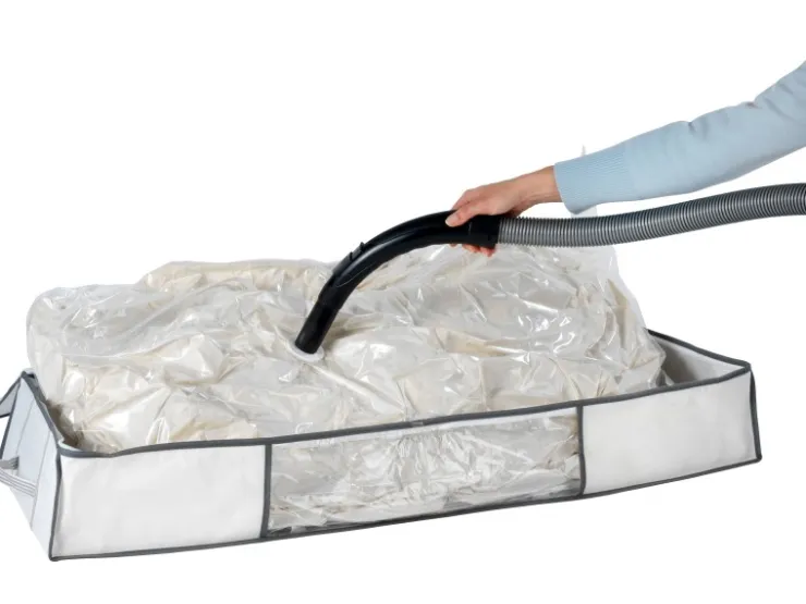 Wenko Vakuum Soft Unterbett-Box Weiß 15 cm x 105 cm x 45 cm* Bettwäsche