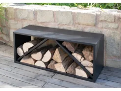 Westmann Kaminholzregal B x T x H: 104 cm x 34,5 cm x 40 cm Schwarz