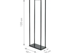 Westmann Stahl Kaminholzregal Xavier Schwarz 40x20x120 cm* Regale Schwarz|Holzregale