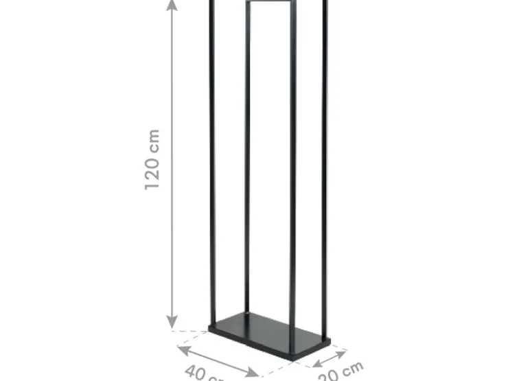 Westmann Stahl Kaminholzregal Xavier Schwarz 40x20x120 cm* Regale Schwarz|Holzregale