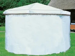 Promadino Wetterschutzumhang für Pavillon Rosenheim Weiß