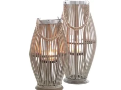 Windlicht Bambus Ø 23 cm x 50,5 cm Natur* Windlichter
