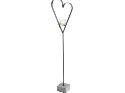 Windlicht Herz auf Betonfuß 140 cm* Windlichter