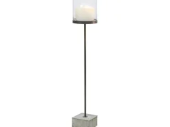 Windlicht mit Betonfuß 73 cm x 20 cm x 20 cm Anthrazit
