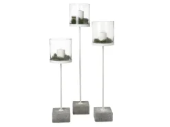 Windlicht mit Betonfuß 103 cm x 20 cm x 20 cm Anthrazit* Windlichter