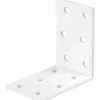 Winkelverbinder mit Sicke Weiß Pulverbeschichtet 60 mm x 60 mm x 40 mm