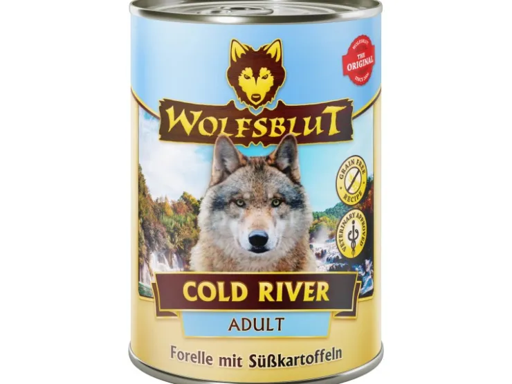 Wolfsblut Hunde-Nassfutter Cold River Adult Forelle mit Süßkartoffeln 395 g