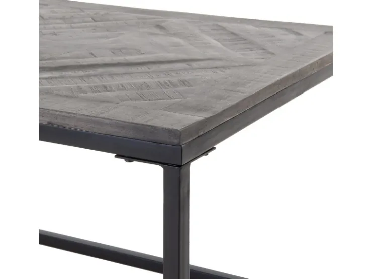 WOMO-DESIGN Design Beistelltisch 60 x 60 cm Handgefertigt Quadratisch Grau* Tische|Mosaik