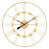 WOMO-DESIGN Große Wanduhr Stockholm 85 cm Rund Handgefertigt Eisen Vintage-Stil