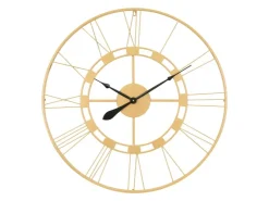 WOMO-DESIGN Große Wanduhr Stockholm 85 cm Rund Handgefertigt Eisen Vintage-Stil