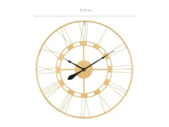 WOMO-DESIGN Große Wanduhr Stockholm 85 cm Rund Handgefertigt Eisen Vintage-Stil