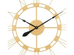WOMO-DESIGN Große Wanduhr Stockholm 85 cm Rund Handgefertigt Eisen Vintage-Stil