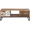 WOMO-DESIGN TV Lowboard Taipei 2 Schubladen 110x50 cm Handgefertigt Massivholz