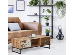 WOMO-DESIGN TV Lowboard Taipei 2 Schubladen 110x50 cm Handgefertigt Massivholz