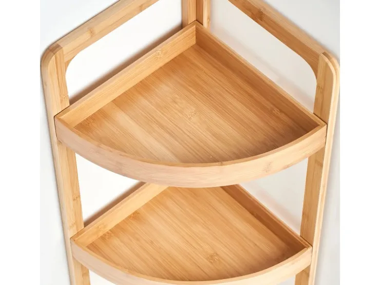 Zeller Eckregal Bambus 85 cm x 29 cm x 29 cm* Holzregale|Bücherregale
