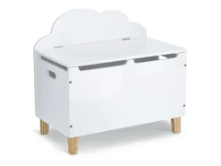 Zeller Kinder-Truhe Wolke mit Deckel MDF/Kiefer 60 cm x 34,5 cm x 56 cm Weiß