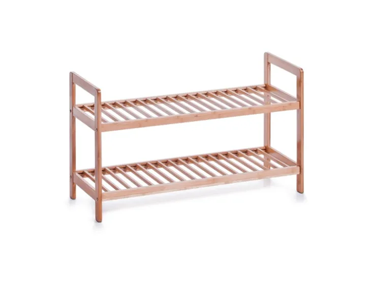 Zeller Schuhregal mit 2 Ablagen Bambus 70 cm x 26 cm x 40 cm* Weitere Regale