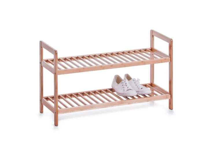 Zeller Schuhregal mit 2 Ablagen Bambus 70 cm x 26 cm x 40 cm* Weitere Regale