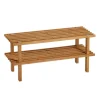 Zeller Schuhregal mit 2 Ablagen Bambus 70 cm x 26 cm x 30 cm* Weitere Regale