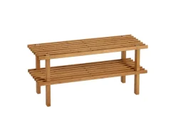 Zeller Schuhregal mit 2 Ablagen Bambus 70 cm x 26 cm x 30 cm* Weitere Regale