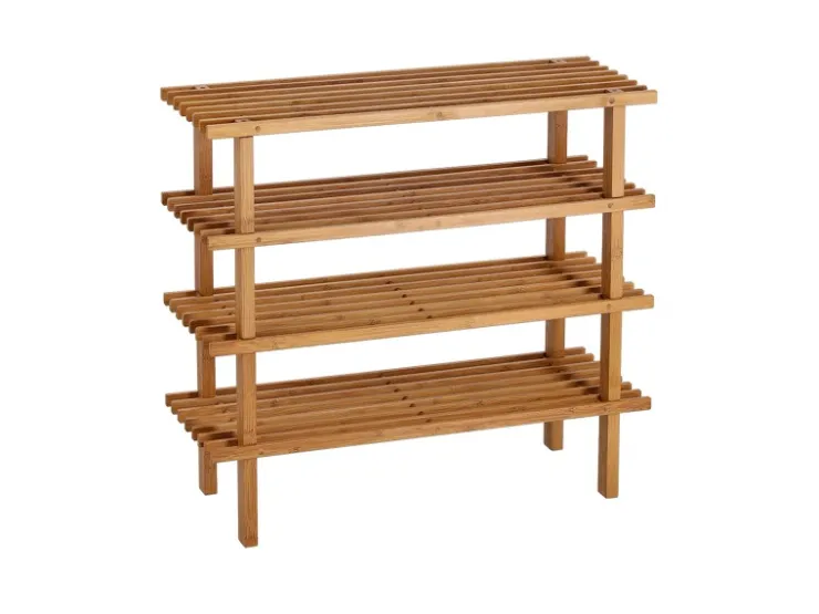 Zeller Schuhregal mit 2 Ablagen Bambus 70 cm x 26 cm x 30 cm* Weitere Regale