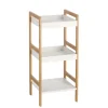 Zeller Standregal mit 3 Ablagen Bambus/MDF 80 cm x 36 cm x 33 cm Weiß* Weitere Regale