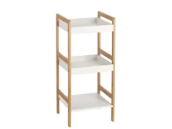 Zeller Standregal mit 3 Ablagen Bambus/MDF 80 cm x 36 cm x 33 cm Weiß* Weitere Regale
